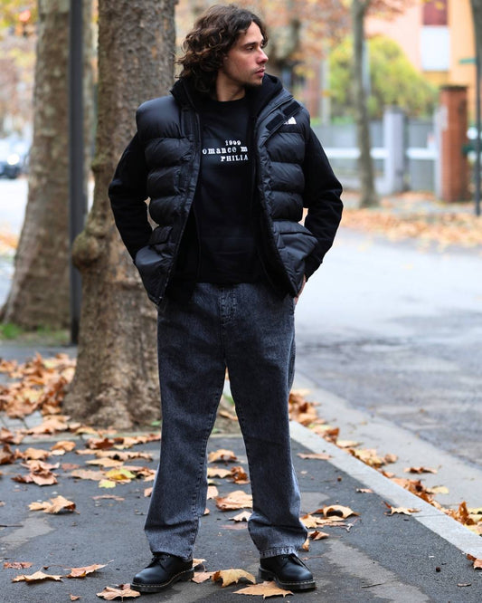 Philia - T-shirt | Iuter - Jeans | Dickies - Felpa | The North Face - Giubbotto smanicato