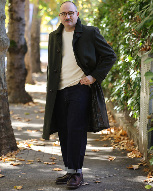 Steinbock Mode - Loden | Roberto Collina - Maglia | Edwin - Jeans | Paraboot - Scarpe