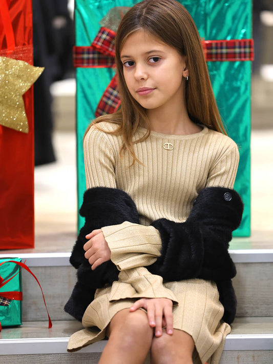 Twinset - Abito oro | Dixie - Cardigan | Dr Martin - Anfibi