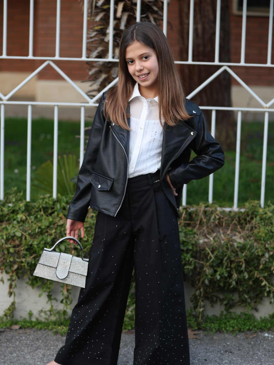 Liu Jo - Camicia brillo | Twinset - Pantalone nero brillo e ballerine