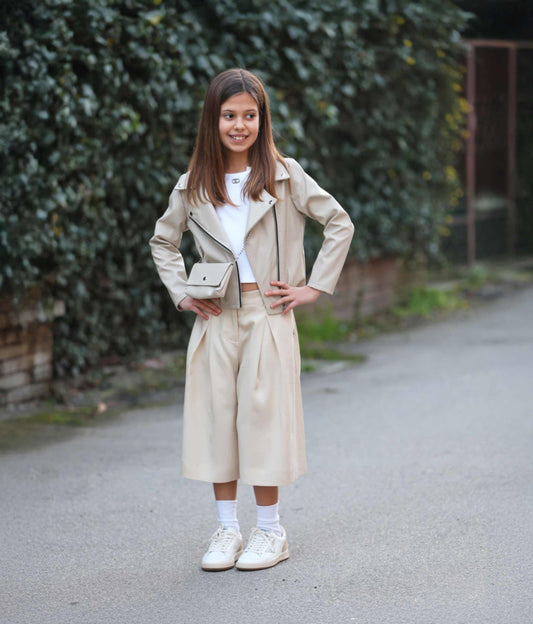 Liu Jo - Bermuda beige, t-shirt bianca | 2B12 - Scarpa