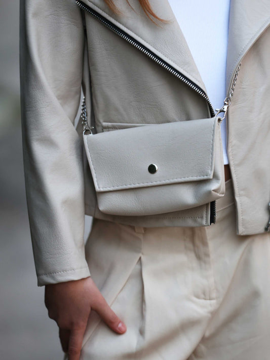 Liu Jo - Bermuda beige, t-shirt bianca | 2B12 - Scarpa