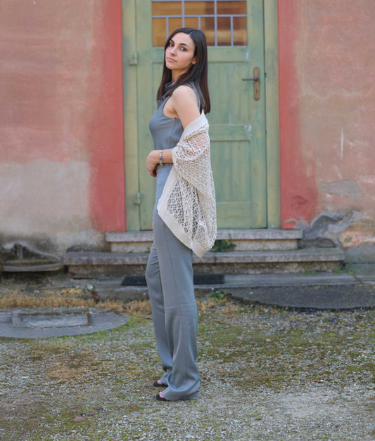 Patrizia Pepe - Tuta verde salvia | Manila Grace - Coprispalla | Elisabetta Franchi - Borsa