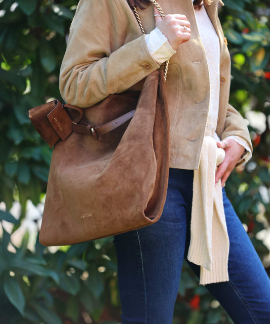 Filson 1897 - Giacca in pelle scamosciata | Moma Shoes- Scarpa | Roy Roger's - Camicia | Dondup - Jeans | Orciani - Borsa