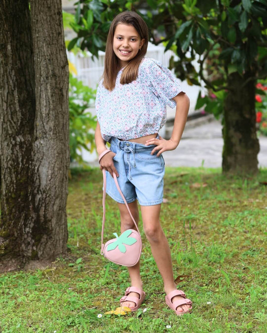 Only - Bermuda corto | Benetton - Casacchina, Tracolla | Birkenstock - Eva rosa cipria