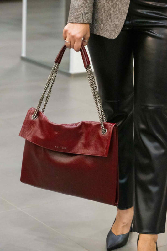 Tagliatore - Giacca Spinata | Max Mara - Pantalone Ecopelle | Orciani - Borsa Bordeaux