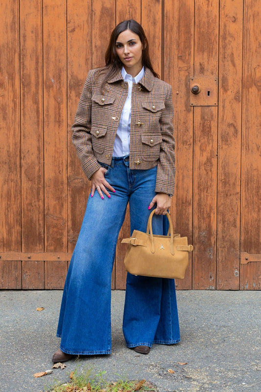 Patrizia Pepe - Camicia, Borsa | Fay - Giacca scozzese | Dondup - Jeans